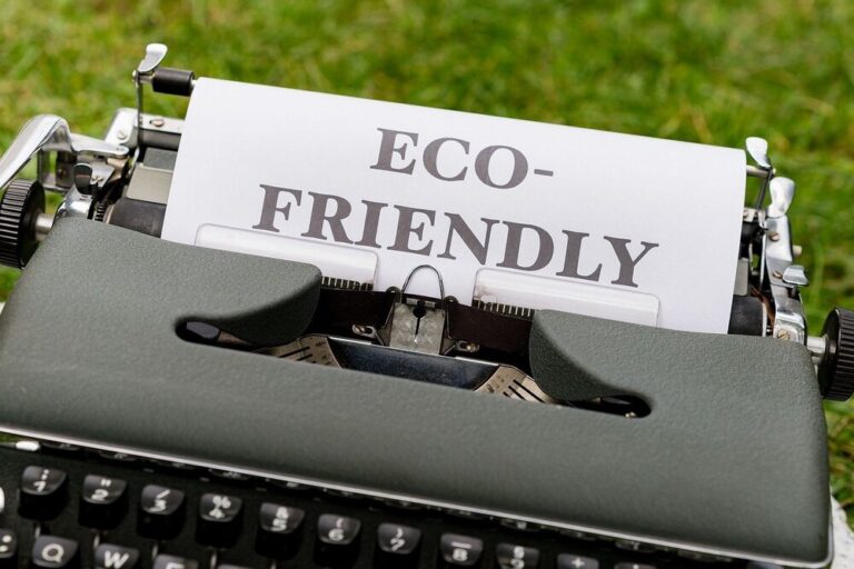 Eco Friendly Schriftzug nachhaltiges Wohnen