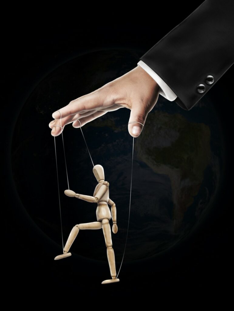 Marionette und die führende Hand